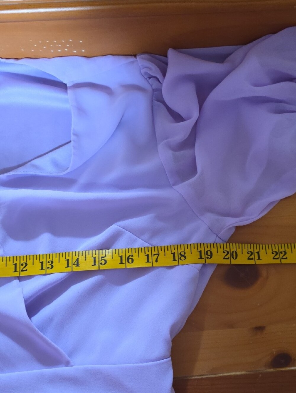 Lavender V-Neck Pleated Maxi Dress - Picture 7 of 9